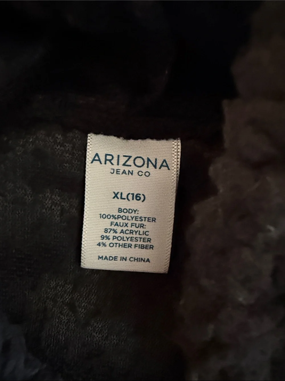 Arizona Jean Company Black Sherpa Hoodie with Cat Face and Pom Ears